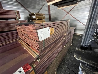 Ca. 81x Purple Heart hardhouten vlonderplanken, 21x145mm, lengte 125cm